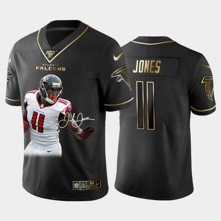 Maillot Homme Atlanta Falcons Julio Jones 11 Golden Edition Special Signature Vapor Limited